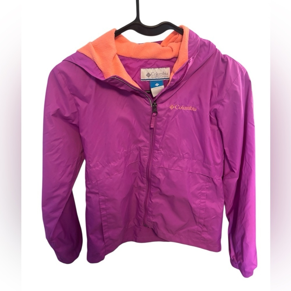 Sporty and Stylish Columbia Kids Vibrant Purple Raincoat | Size M (10/12)